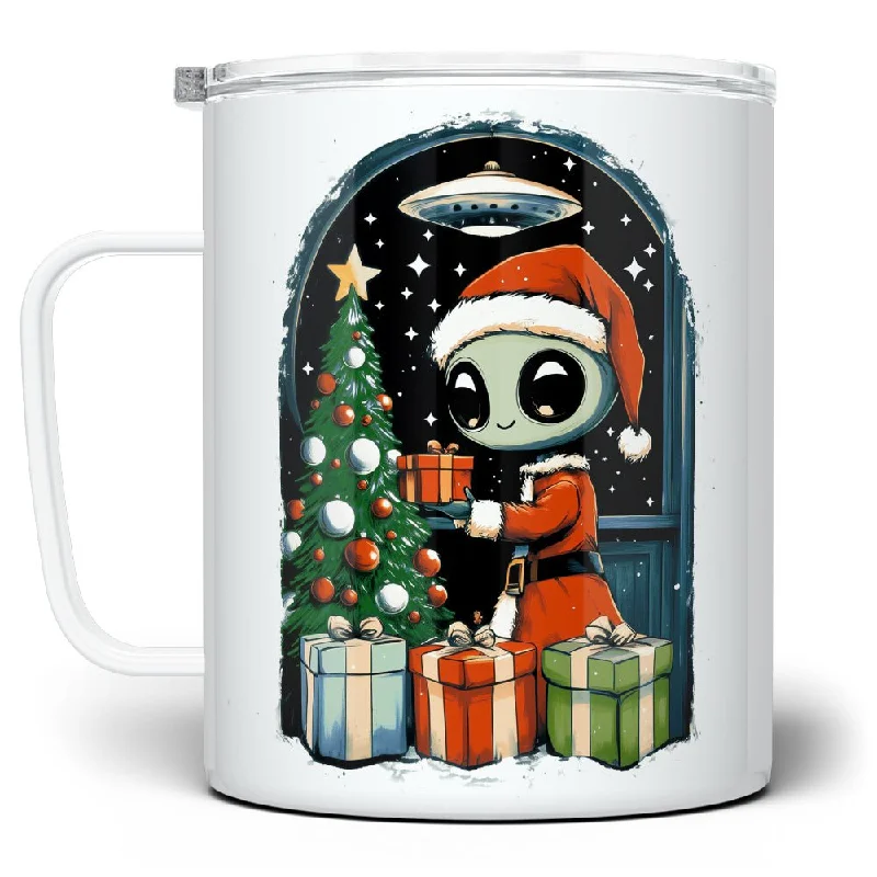 Alien Christmas Insulated Travel Mug