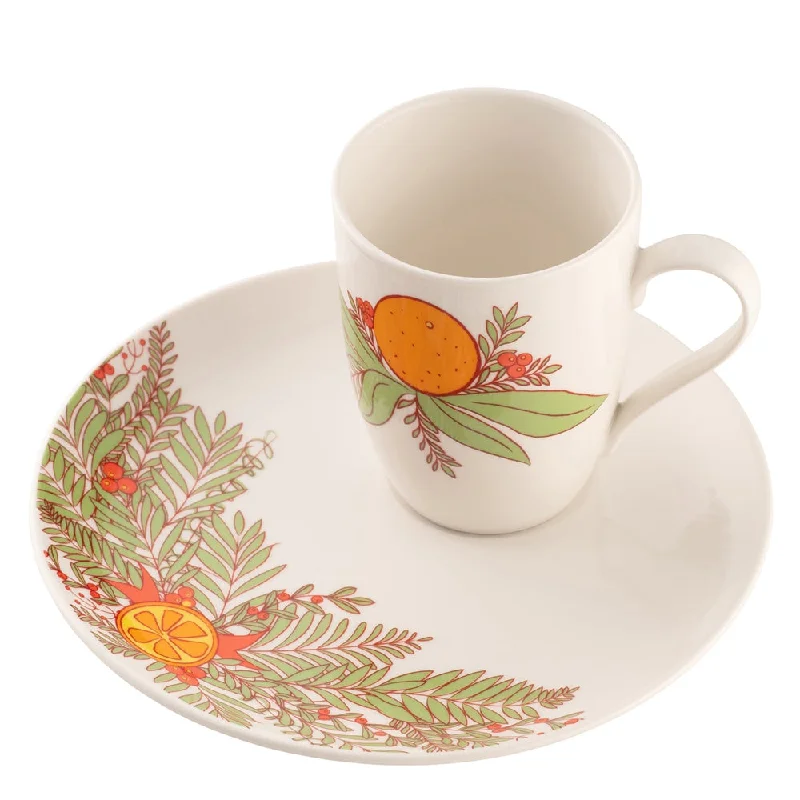 Aynsley Christmas Wreath Mug and Tray