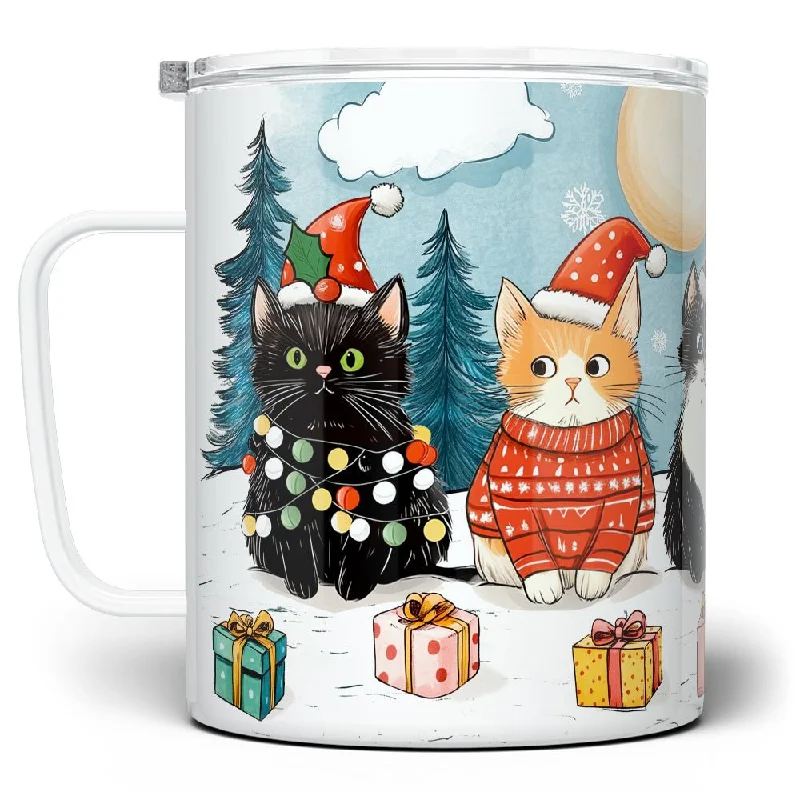 Christmas Cats Insulated Travel Mug