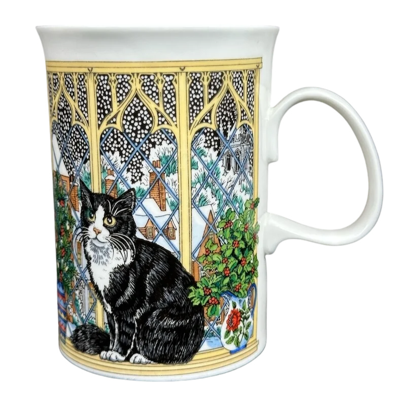 Christmas Cats Tuxedo Sue Scullard Mug Dunoon