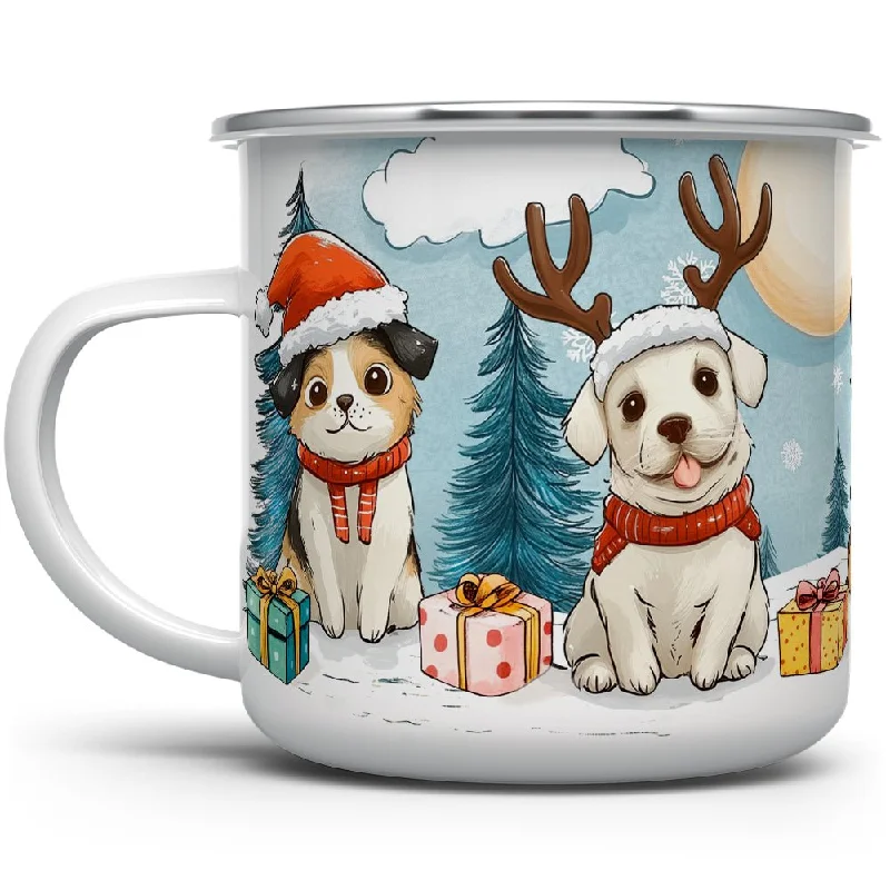 Christmas Dogs Camp Mug