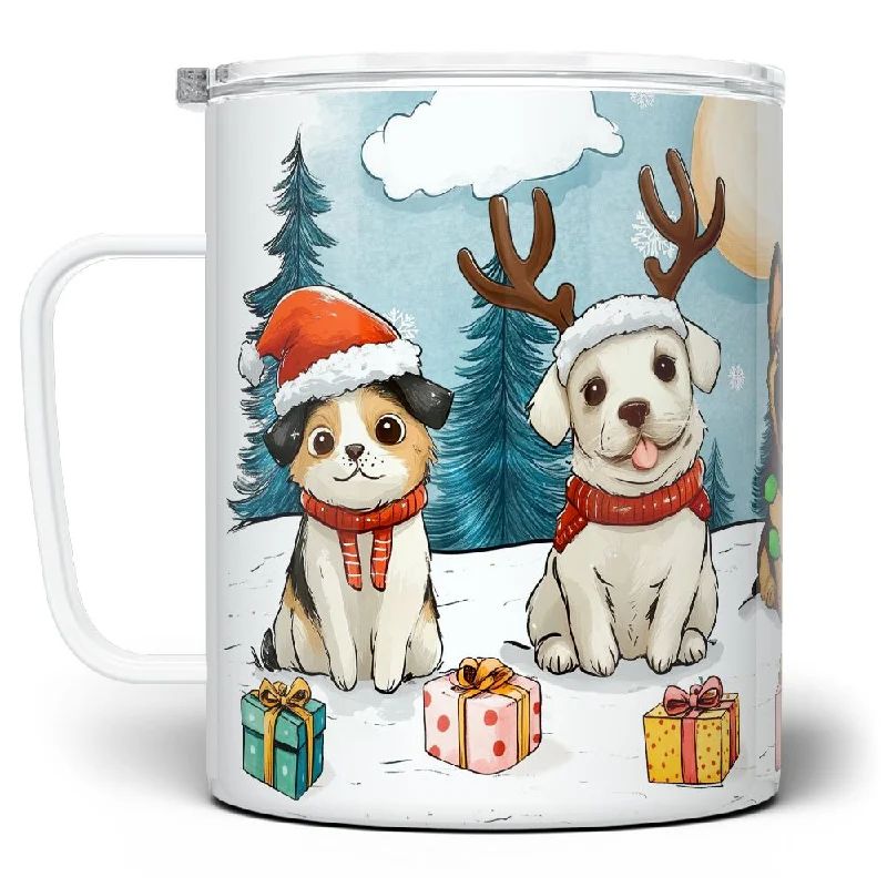 Christmas Dogs Insulated Travel Mug