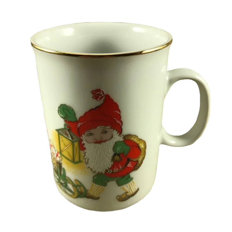 Christmas Elves With Gold Trim Mug Dunoon