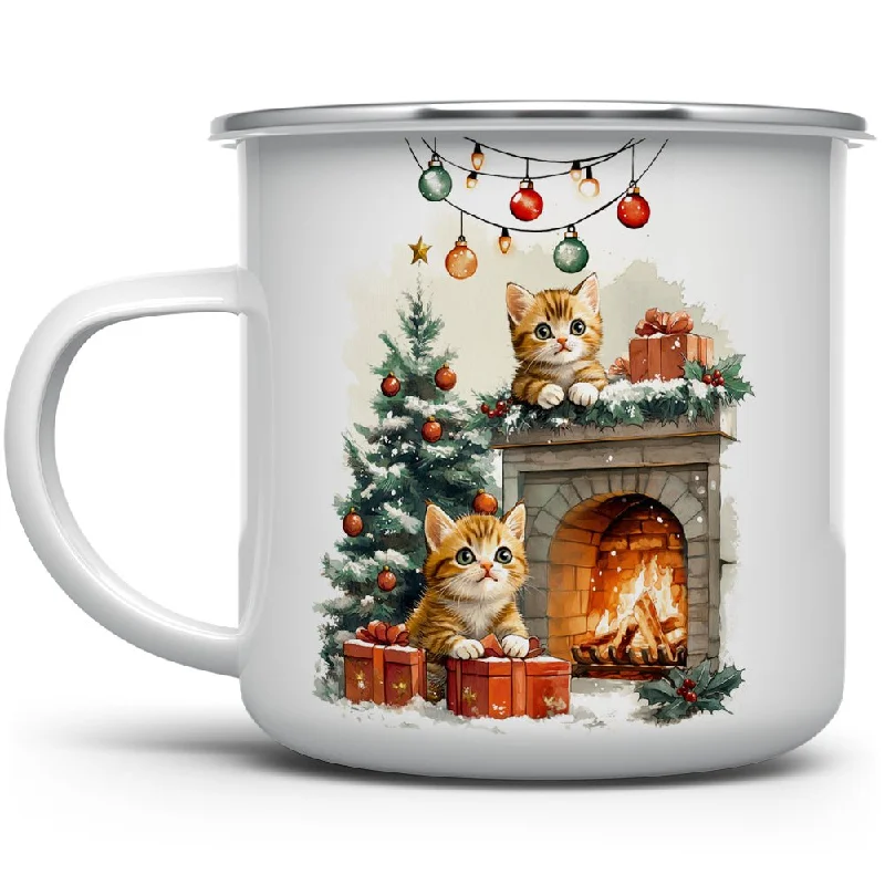 Christmas Kittens Camp Mug