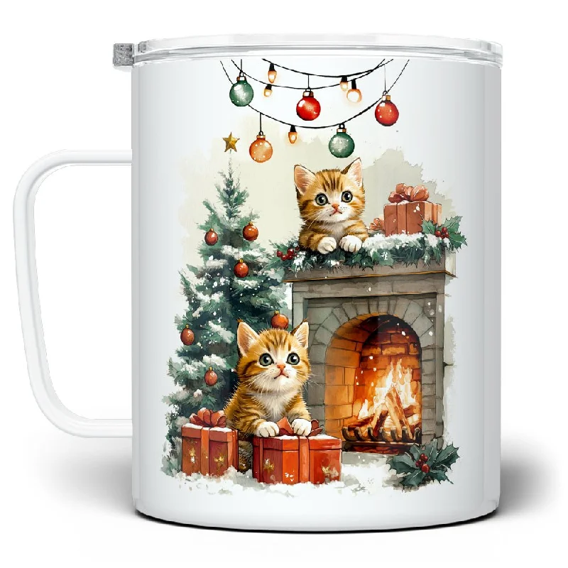 Christmas Kittens Insulated Travel Mug