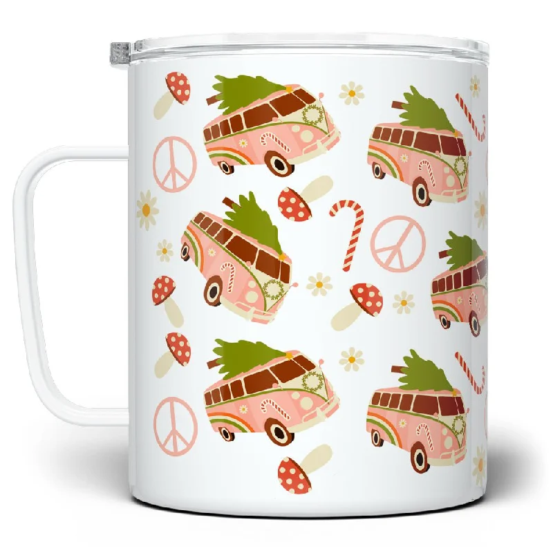 Christmas Peace Bus Insulated Travel Mug