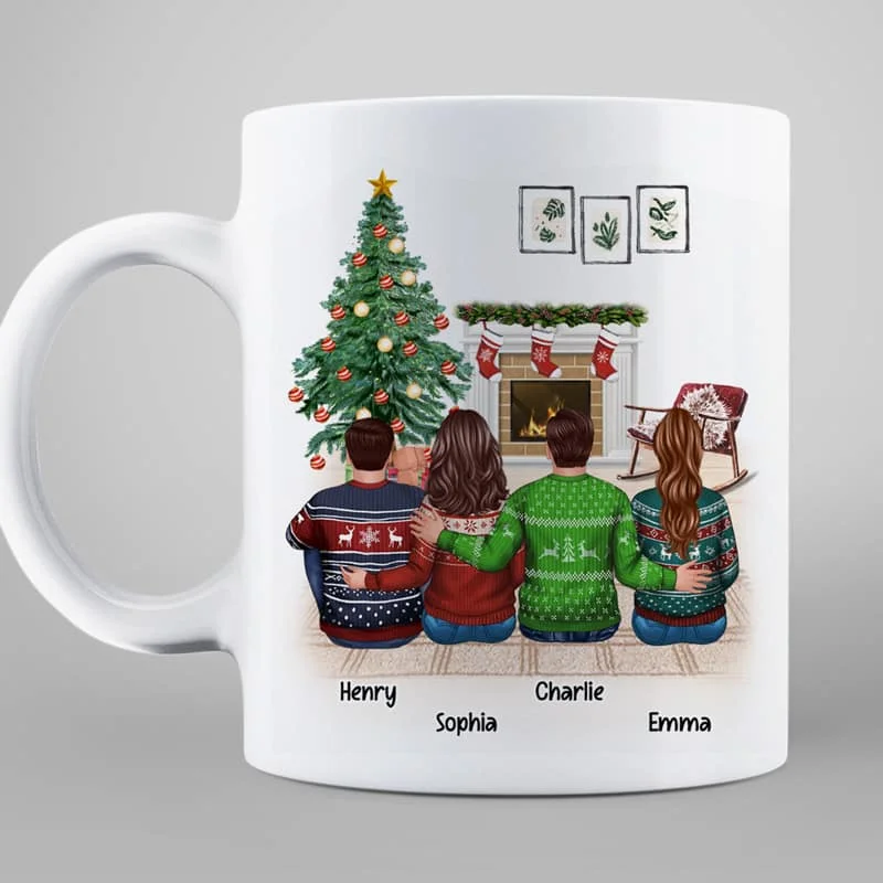 Christmas Side By Side Or Miles Apart Sisters Brothers Siblings Besties Personalized Mug