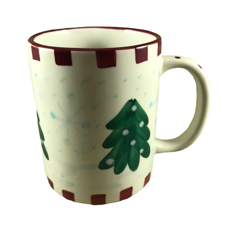 Christmas Trees And Snowflakes With Surprise Snowman Inside Mug Ganz