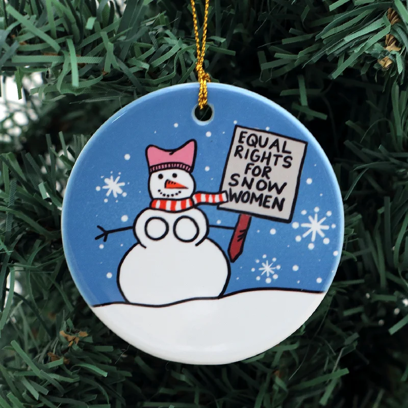 Equal Rights for Snow Women Christmas ornament