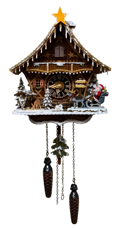 KU6706QM - Quartz Musical Chalet with Christmas Motif