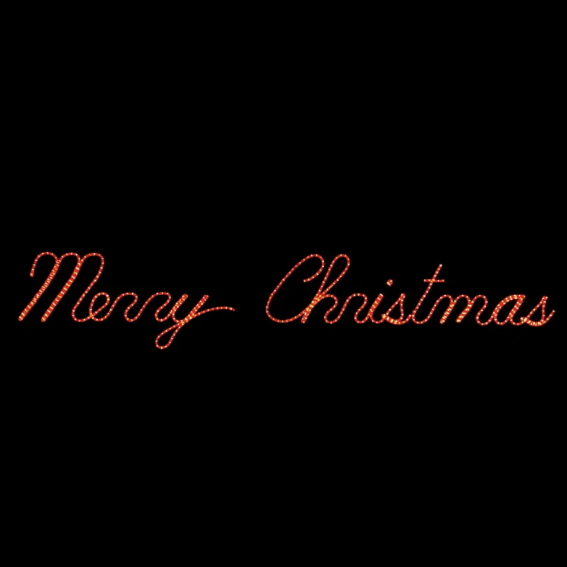 Merry Christmas  (Rope light) Script Sign - Red (1131-R)