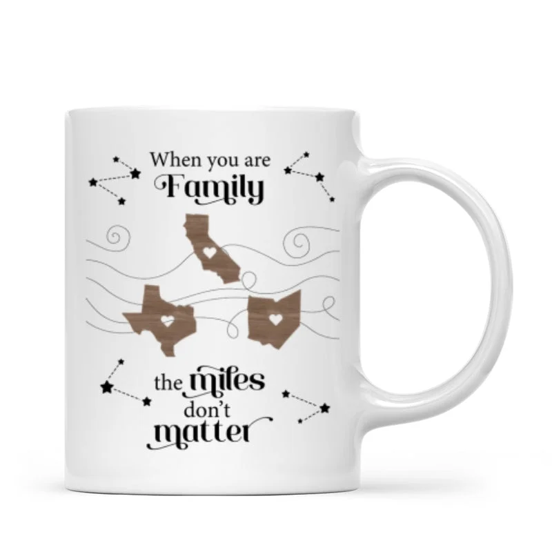 Long Distance Family Friends Siblings Sisters Besties Personalized Mug, Togetherness Christmas Gift, Birthday Gift, Gift For Loved Ones Far Away