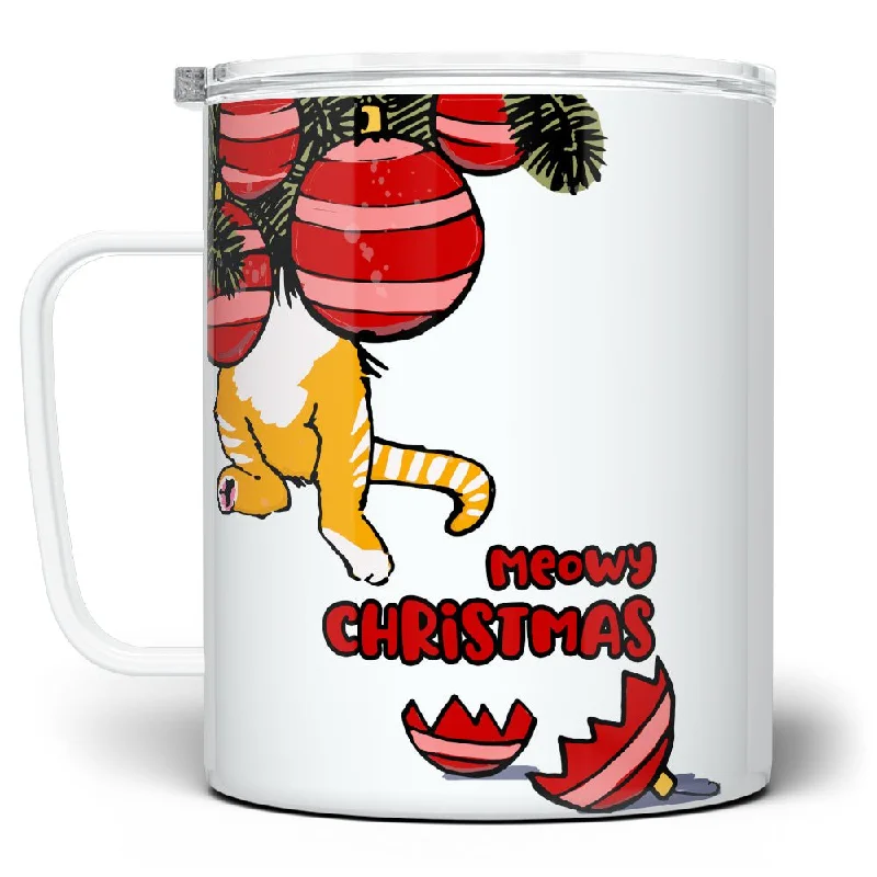 Meowy Christmas Insulated Travel Mug