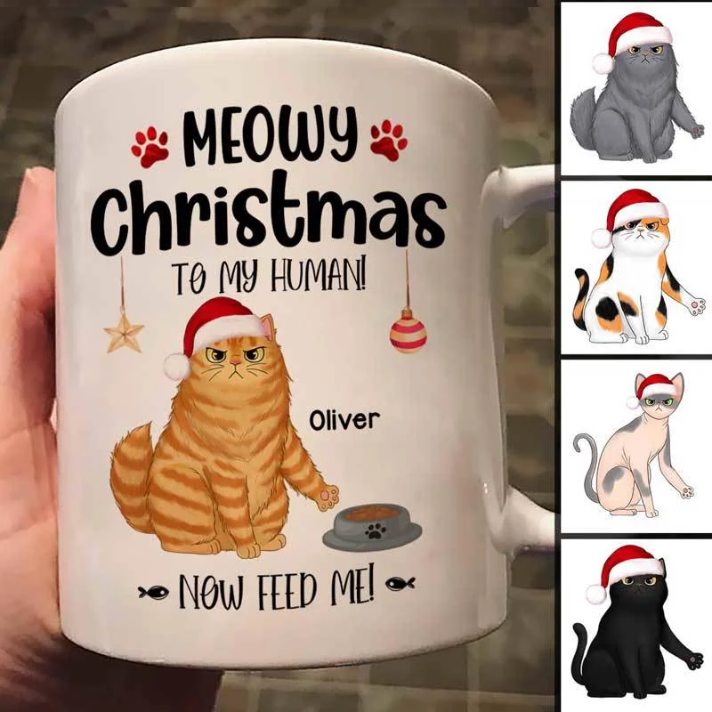 Meowy Catmas Human Christmas Personalized Mug