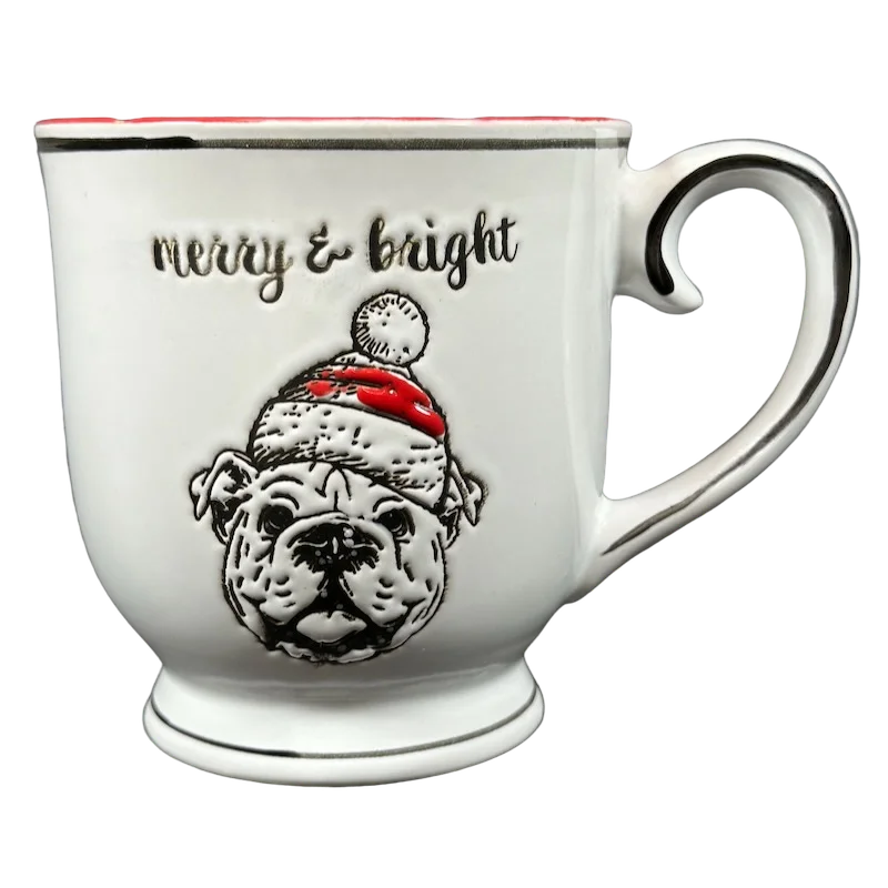 Merry & Bright Bulldog Christmas Mug Spectrum Designz