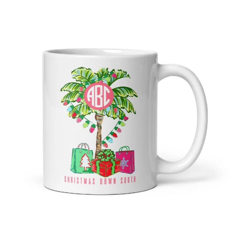 Monogrammed 'Christmas Down South' Mug