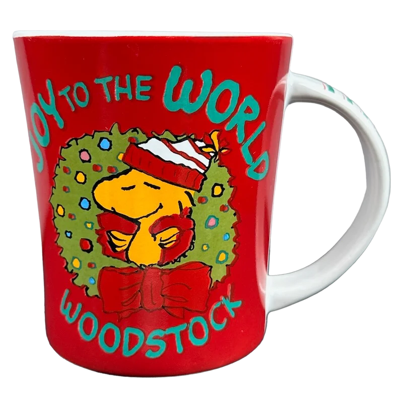 Peanuts Snoopy & Woodstock Joy To The World Christmas Mug Gibson