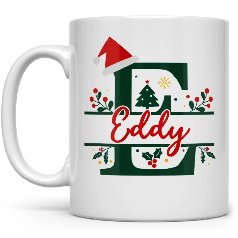 Personalized Christmas Name and Initial Mug