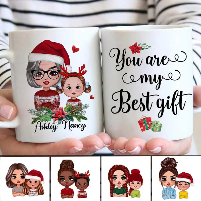 You Are My Best Gift Grandma & Grandkids Christmas Personalized Mug