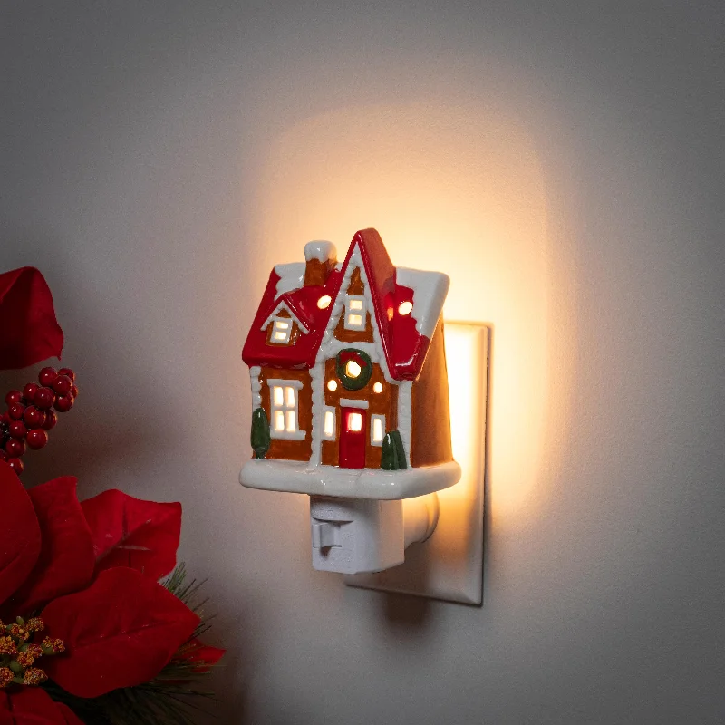 Ceramic Christmas House Nightlight