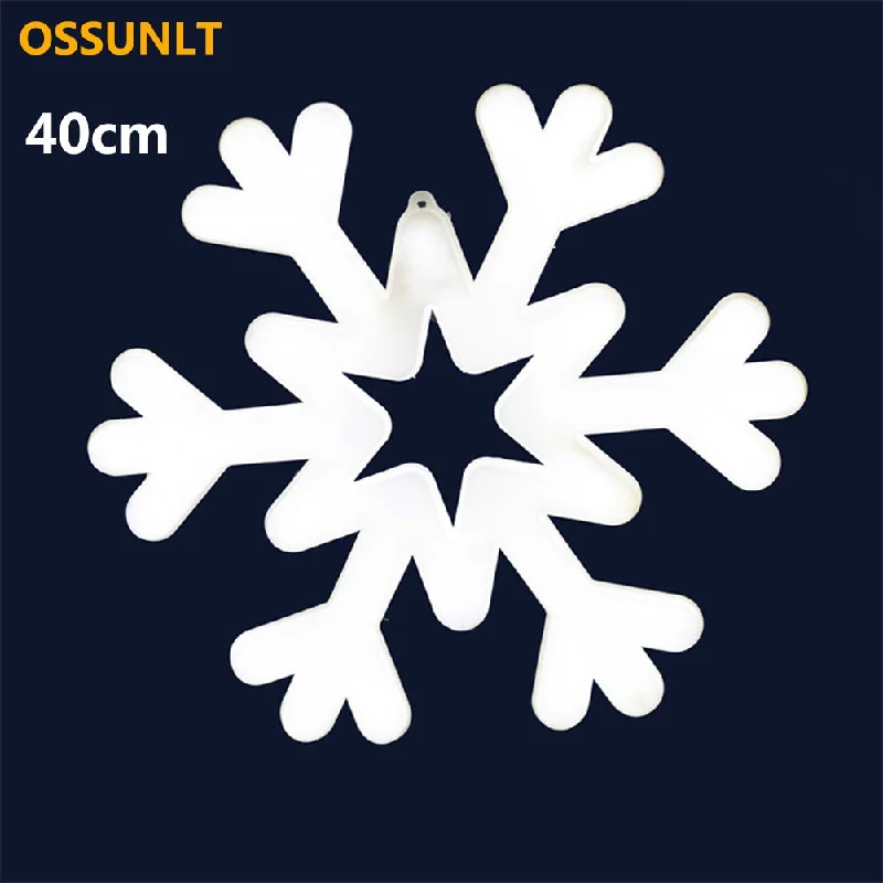 40cm LED Outdoor Pendant Lights Snowflake Lamp Landscape Lighting Christmas Decoration 2023 Neon Night Light For Home Decoration