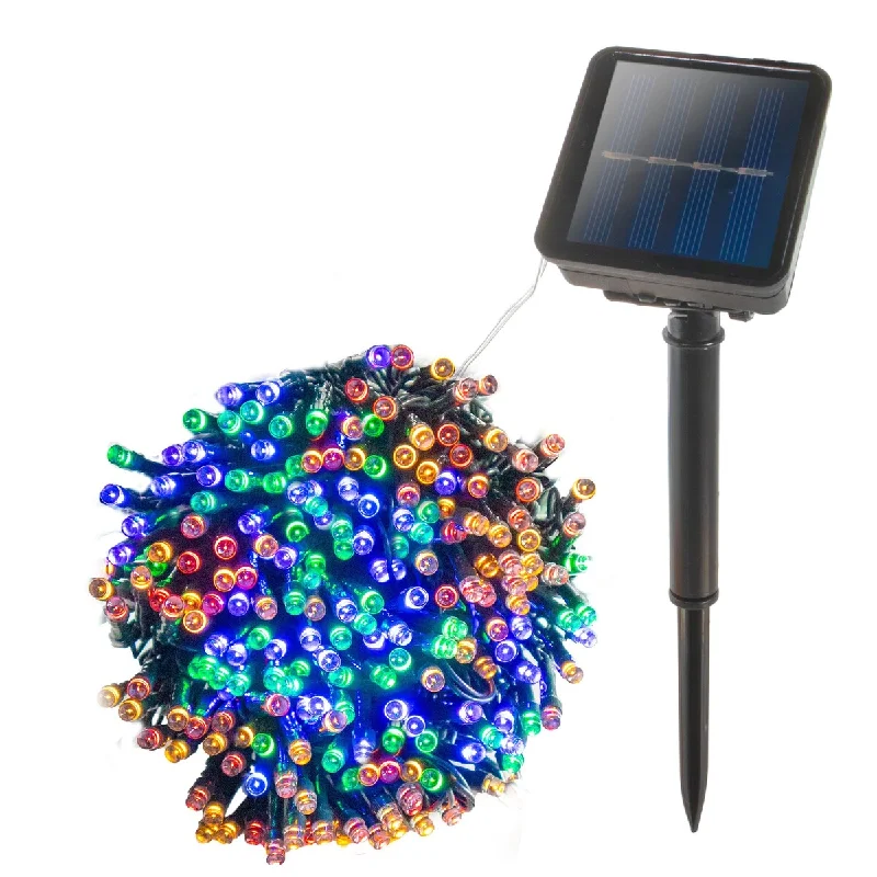 Solar Christmas String Multicolor RGB Lights Outdoor 72ft 200 LED 8 Modes Fairy