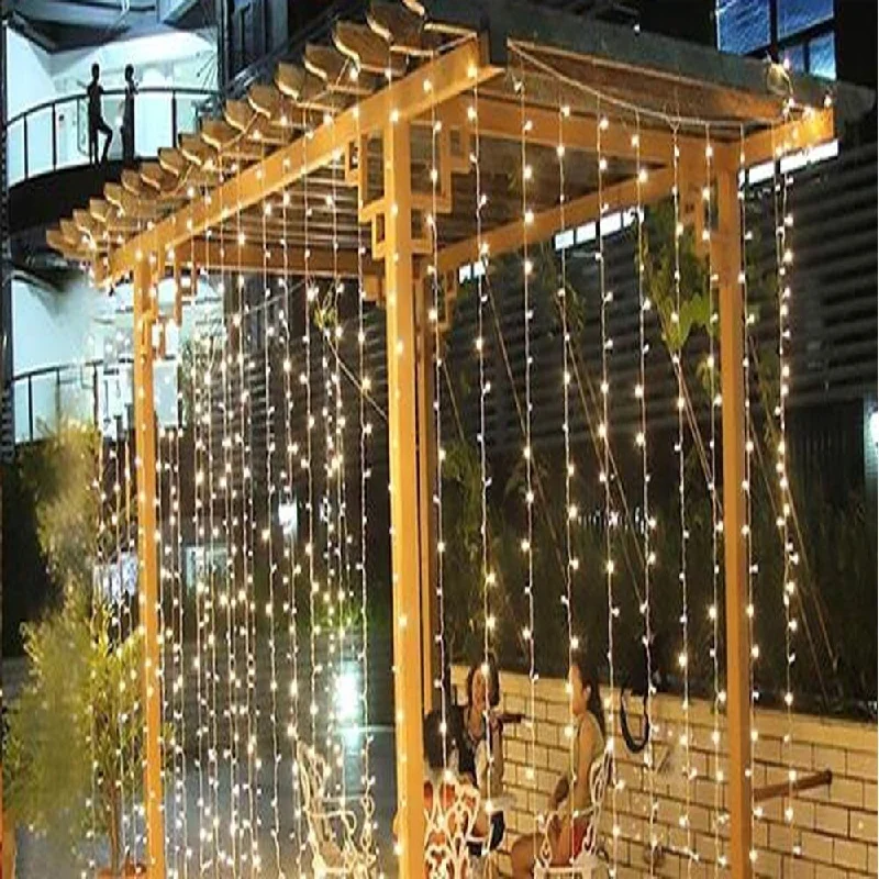 18M x 3M LED Light Romantic Christmas Wedding Outdoor Decoration Curtain String Light