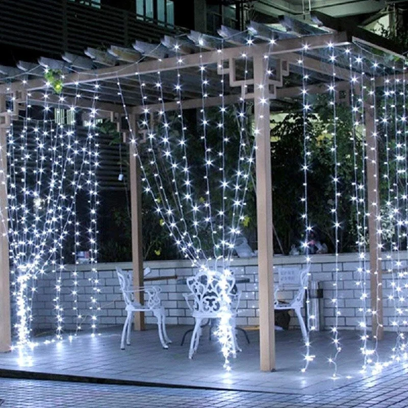 6M x 3M LED Light Romantic Christmas Wedding Outdoor Decoration Curtain String Light