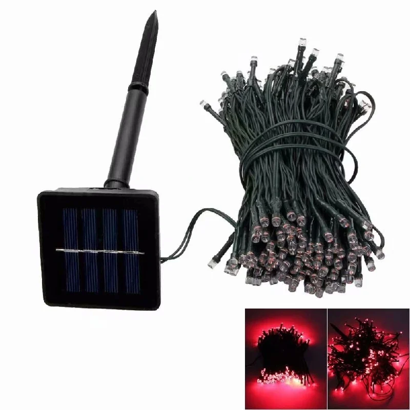 LED Red Light Outdoor Waterproof Christmas Decoration Solar Power String Light