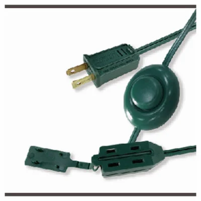 9 FT. Christmas Tree Cube Tap Extension Cord - GREEN