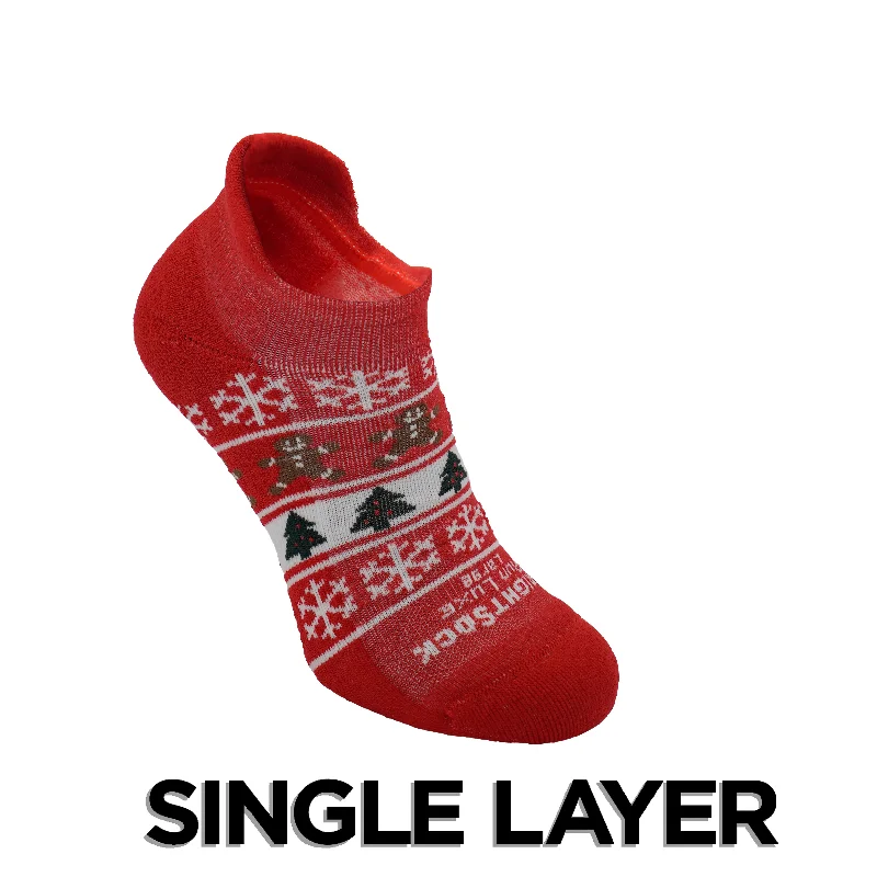 Run Luxe Single Layer Christmas Stripes Tab