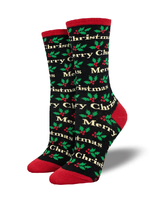 Merry Christmas - Cotton Crew Socks