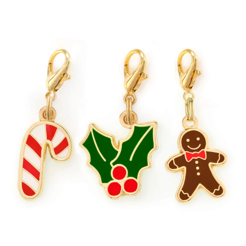 Holly Jolly Christmas Collar Charm Set