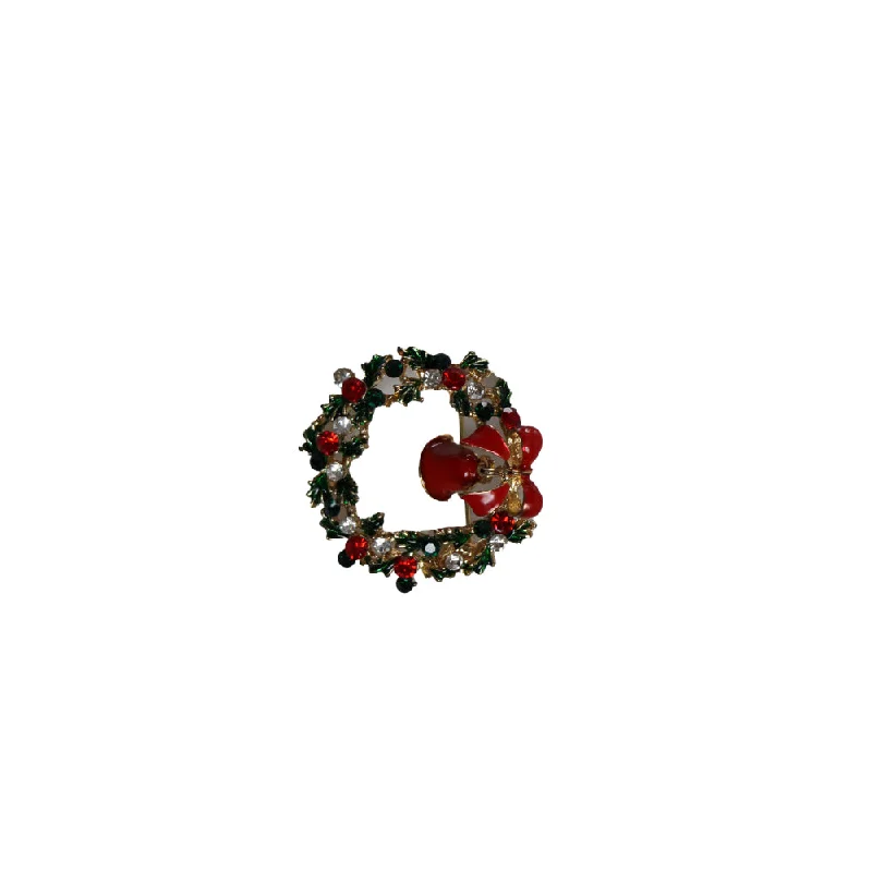 Christmas Wreath Brooch Blazer Shirt Pin