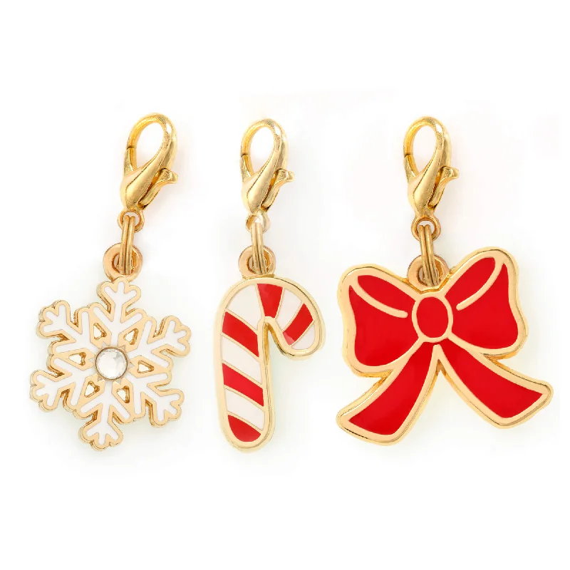 Merry + Bright Christmas Collar Charm Set