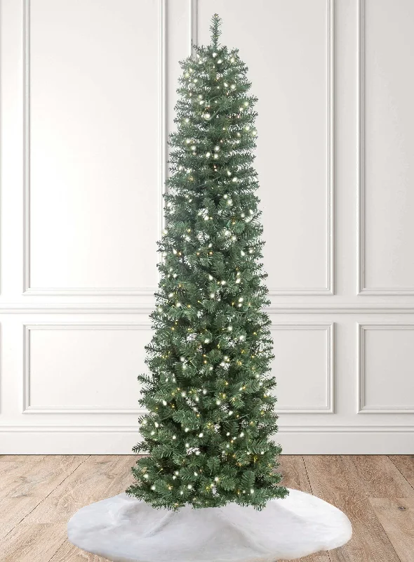 6' Hancock Spruce Pencil Artificial Christmas Tree 300 Warm White LED Lights