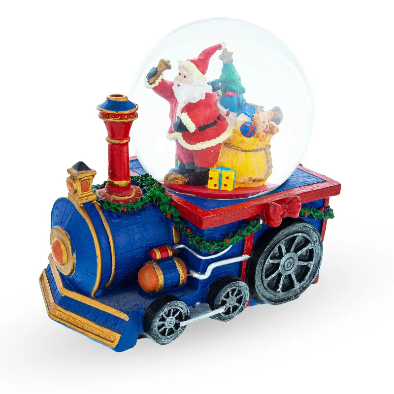 Santa's Train of Gifts Musical Water Snow Globe