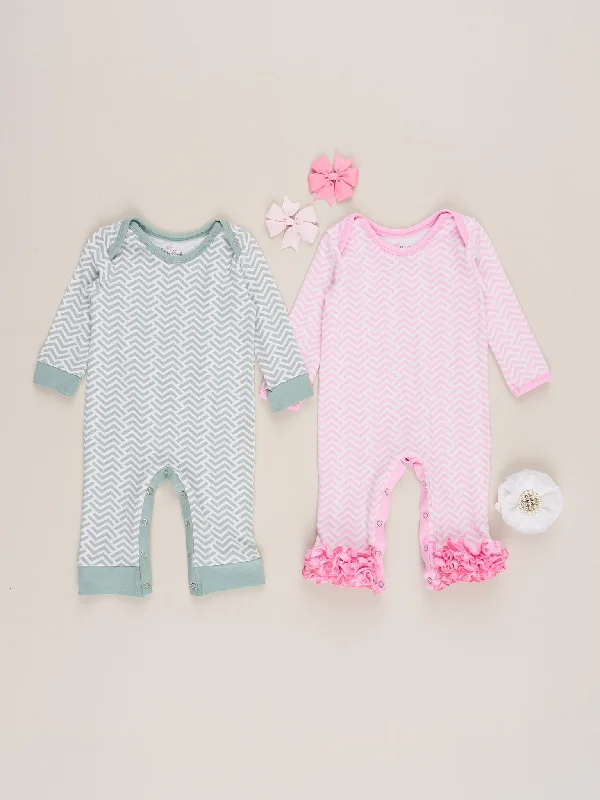 Broken Chevron Stripe Sleeper Pajamas