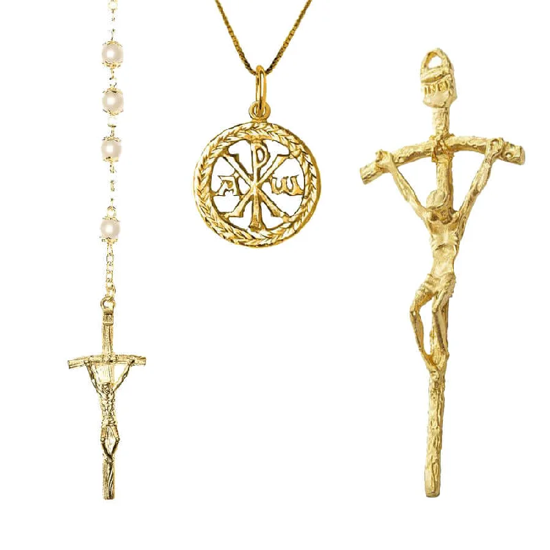 CHRISTIAN GIFT SET - VERMEIL SILVER