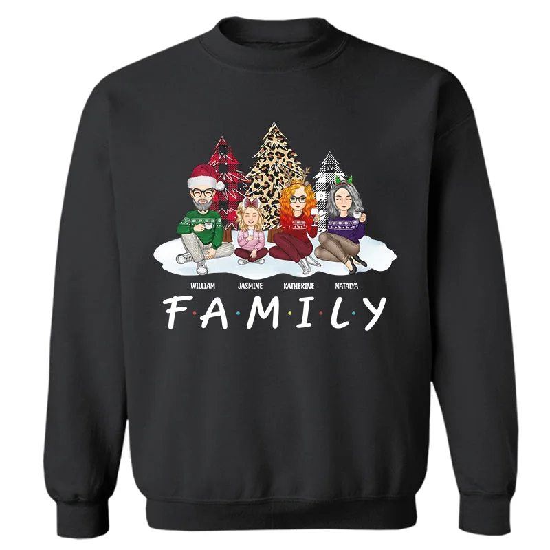 Christmas Cartoon We Are Family - Gift For Family - Personalized Sweatshirt