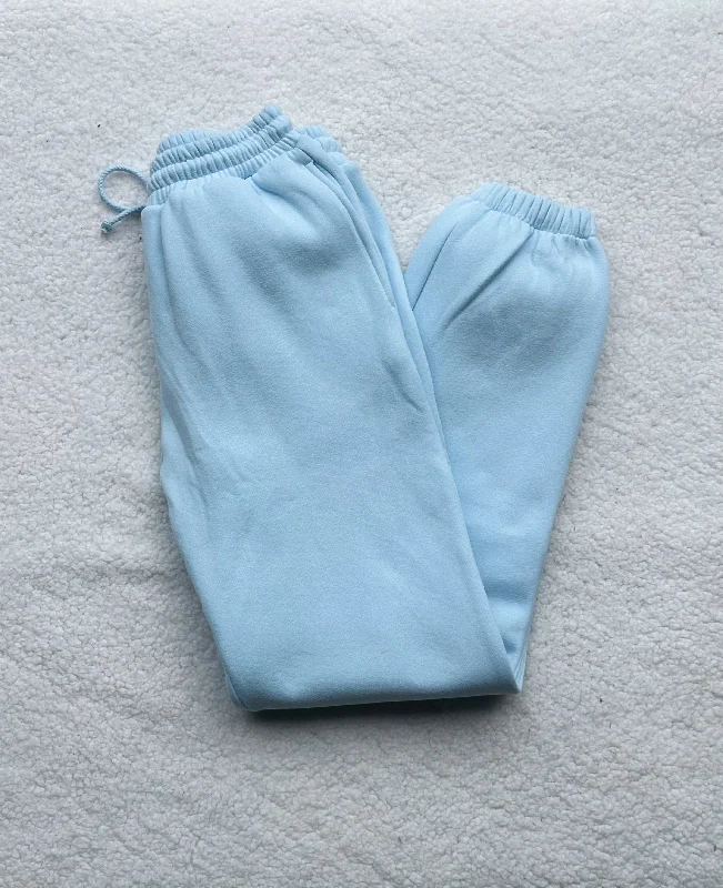 Icy Blue Basic Blank Jogger Sweatpants