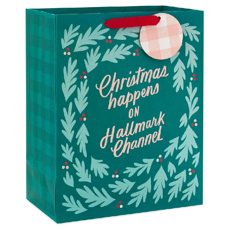 Hallmark : 13" Christmas Happens on Hallmark Channel Large Gift Bag