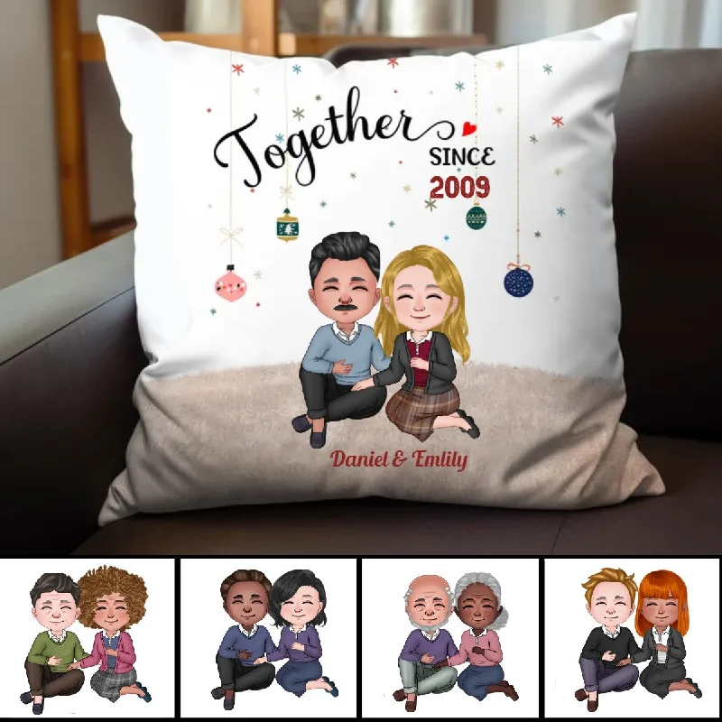 Couple - Together Since New Version - Personalized Pillow - Christmas Gift Anniversary Gift For Couples, Husband, Wife