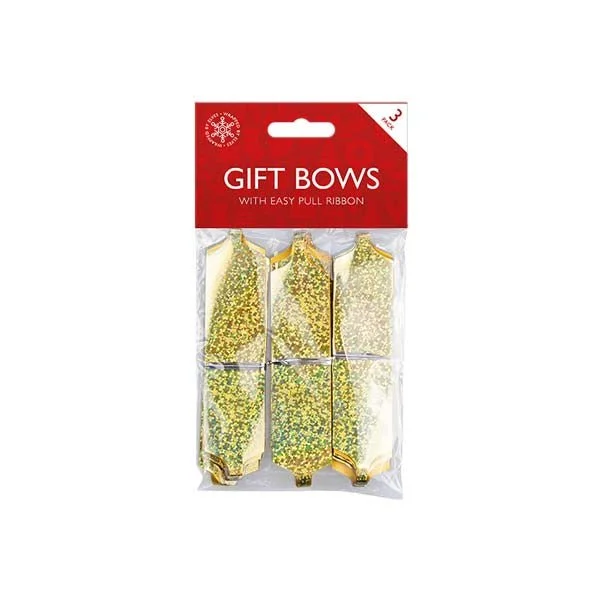 Gift Bows With Easy Pull Ribbon 3 Pack