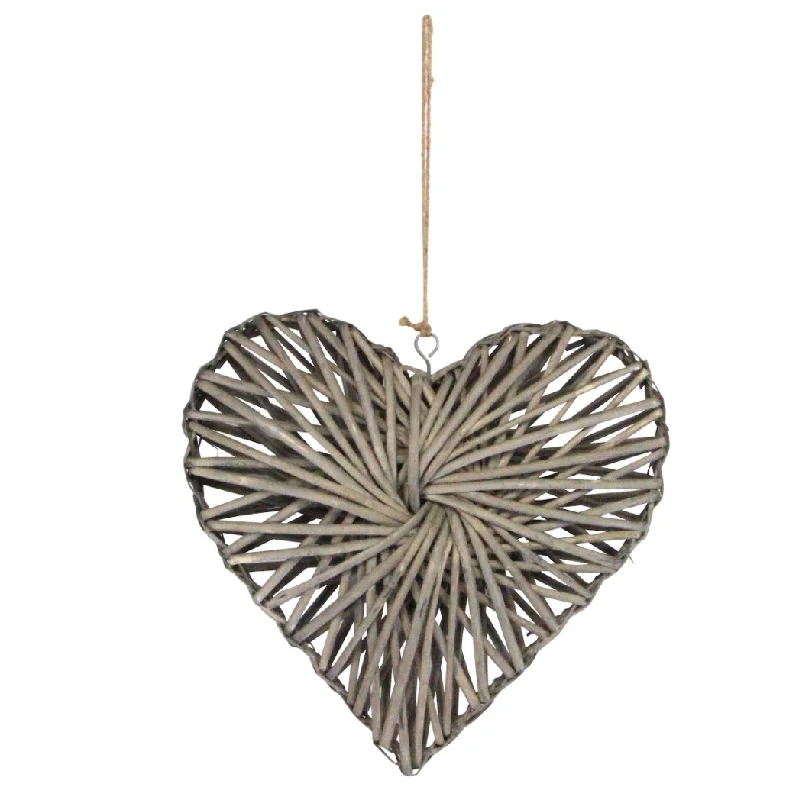 Gisela Graham Willow Heart Wreath, 41cm