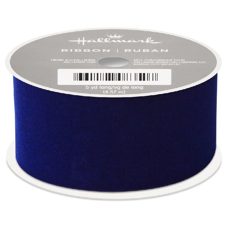 Hallmark : 1.5" Navy Blue Velvet Ribbon, 15'