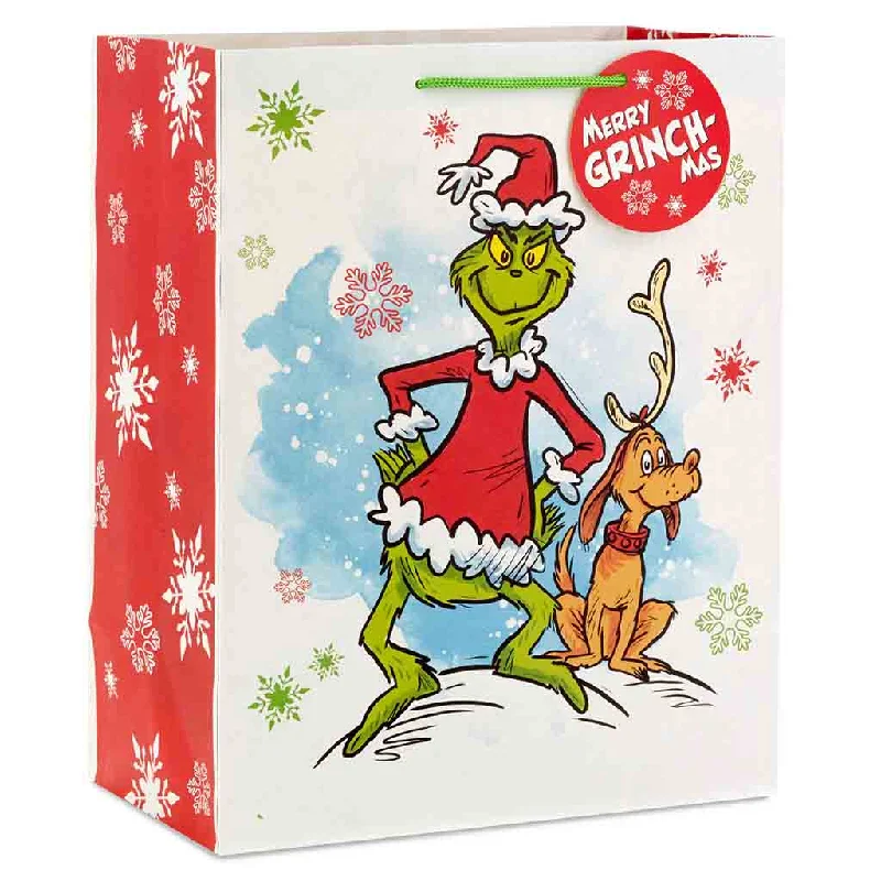 Hallmark : 13" Dr. Seuss's How the Grinch Stole Christmas!™ Merry Grinch-Mas Large Christmas Gift Bag