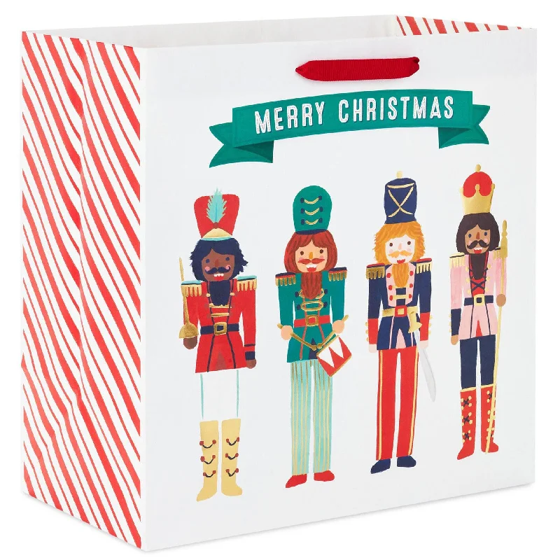 Hallmark : 15" Merry Christmas Nutcrackers Extra-Deep Gift Bag