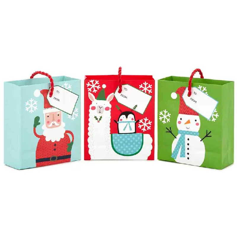 Hallmark : 4.6" Christmas Fun 3-Pack Gift Card Holder Mini Bags