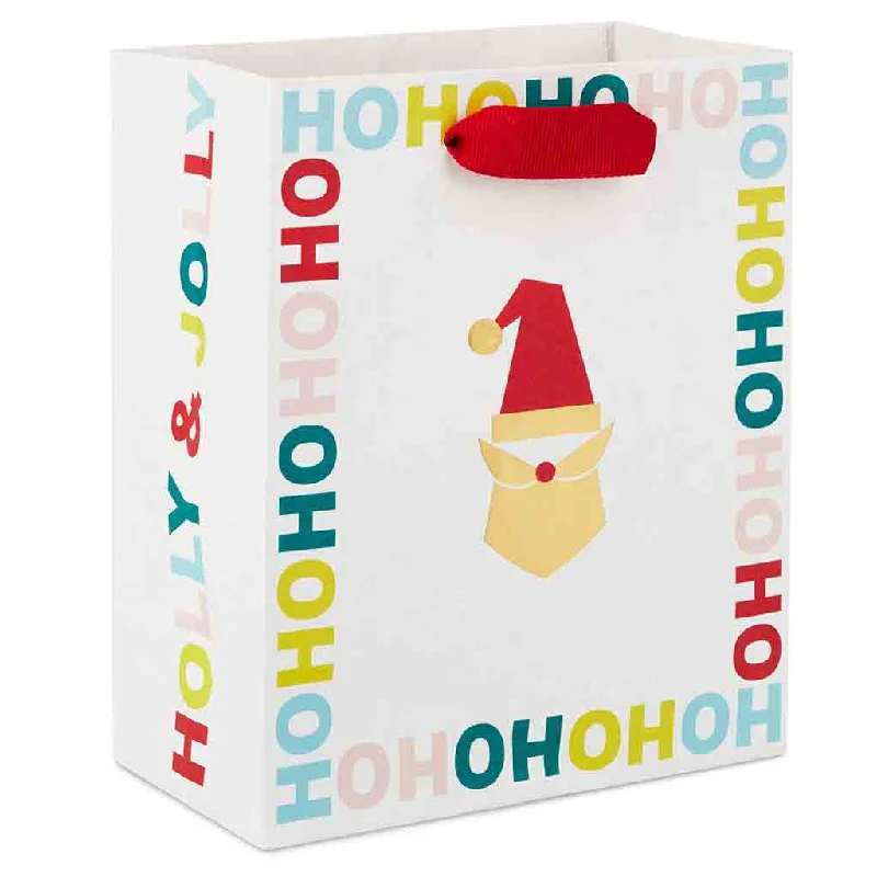 Hallmark : 6.5" Ho Ho Ho Santa Small Christmas Gift Bag